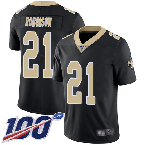 Men New Orleans Saints Limited Black Patrick Robinson Home Jersey NFL Football 21 100th Season Vapor Untouchable Jersey